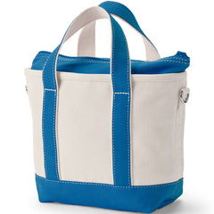 Small 3 Pocket Zip Top Canvas Tote Bag