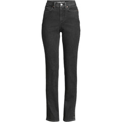 Women's Petite Recycled Denim High Rise Straight Leg Jeans