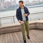 Men's Knockabout Comfort Waist Relaxed Fit Pleated Front Chino Pant