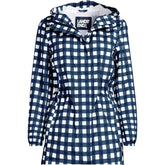 Women's Tall Print Waterproof Hooded Packable Raincoat