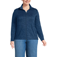 School Uniform Women's Plus Sweater Fleece Zip Front Jacket
