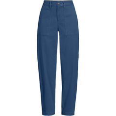 Women's Petite Chino High Rise Barrel Leg Utility Ankle Pants