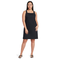 Women's Plus Size Linen Shift Above the Knee Dress