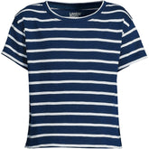 Girls Short Sleeve Slub Crewneck Top