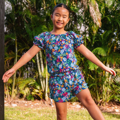 Girls Knit Side Bow Shorts