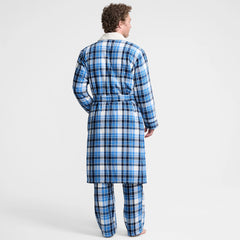 Men's Sherpa Fleece Lined Flannel Robe
