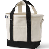 Small 3 Pocket Open Top Canvas Tote Bag