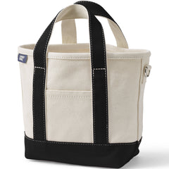 Small 3 Pocket Open Top Canvas Tote Bag