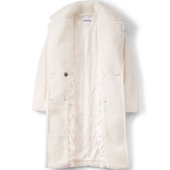 Women's Plus Size Double Breasted Sherpa Fleece Coat