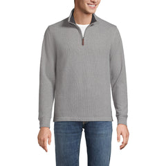 Men's Big Bedford Rib Casual Quarter Zip Pullover Sweater
