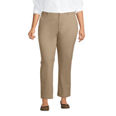 Women's Plus Size Mid Rise Classic Straight Leg Chino Ankle Pants