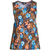 Women's Crinkle Knit Tiered Tank Top