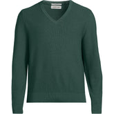 Men's Long Sleeve Washable Merino Wool V Neck Sweater
