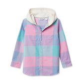 Kids Long Sleeve Hooded Flannel