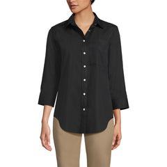 School Uniform Women's Three Quarter Sleeve Broadcloth Easy Shirt