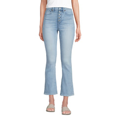 Women's Recover High Rise Button Front Kick Flare Crop Jeans