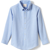 Boys Husky Long Sleeve Solid Oxford Dress Shirt