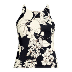 Women's DD-Cup Tugless High Neck Strappy Back Tankini Top