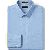 School Uniform Men's Slim Fit Long Sleeve Straight Collar Broadcloth Dress Shirt