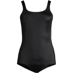 Women's Plus Size Tummy Control Tugless Low Leg One Piece Swimsuit