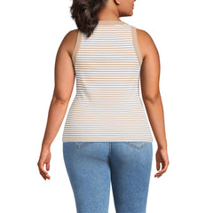 Women's Plus Size Micro Rib Crew Neck Tank