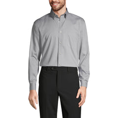 School Uniform Men's Tall Long Sleeve Buttondown No Iron Pinpoint Shirt