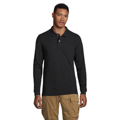 Men's Long Sleeve Classic Mesh Polo Shirt