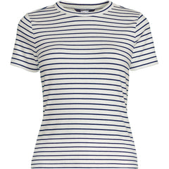 Women's Plus Size Drapey Rib Fitted Short Sleeve T-Shirt