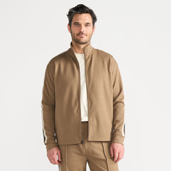 Men's Long Sleeve Knit Twill Track Full Zip
