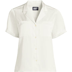 Women's Satin Short Sleeve Shirt