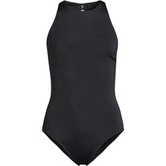 Women's D-Cup Tugless High Neck Portrait Back One Piece Swimsuit