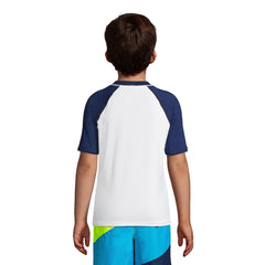 Boys Short Sleeve Crew Neck Graphic UPF 50 Swim Rash Guard