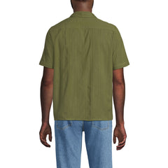 Men's Tall Textured Camp Collar Shirt
