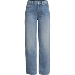 Women's Petite Rigid Denim Mid Rise Baggy Jeans