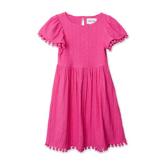 Girls Lace Short Sleeve Dress