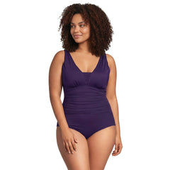 Women's Plus Size Long Torso New SlenderSuit Grecian Adjustable Low Leg One Piece