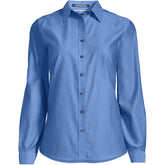 Women's Petite Long Sleeve No Iron Pinpoint Shirt