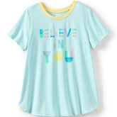 Girls Plus Short Sleeve Active Curved Hem Tee