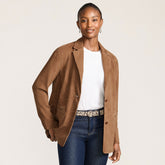 Women's Suede Boyfriend Blazer