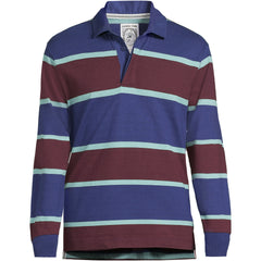 Men's Long Sleeve Stripe Rugby Shirt