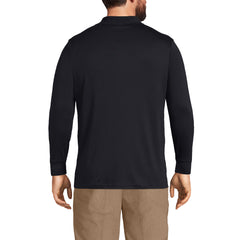 Men's Big and Tall Long Sleeve Super Soft Supima Polo Shirt
