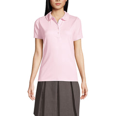 School Uniform Women's Short Sleeve Peter Pan Collar Polo Shirt