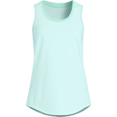 Women's Sleeveless Power Performance Scoop Neck Curved Hem Tunic Tank