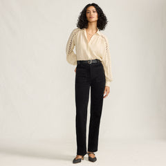 Women's Tall Corduroy High Rise Rail Straight Leg Pants