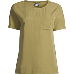 Women's Petite Rayon Short Sleeve Tee