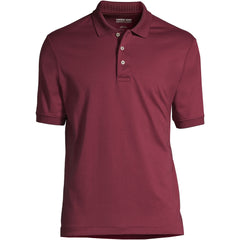 School Uniform Men's Big Banded Cuff Short Sleeve Supima Cotton Polo Shirt