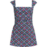 Women's Plus Size NEW Smoothing Square Neck Ruched Swim Dress Swimsuit