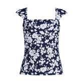 Women's Petite Square Neck Underwire Tankini Top