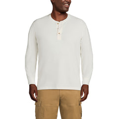 Men's Big Long Sleeve Thermal Waffle Henley