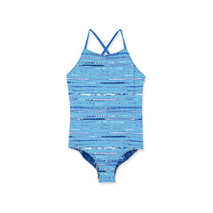 Girls Chlorine Resistant Reversible One Piece Swimsuit